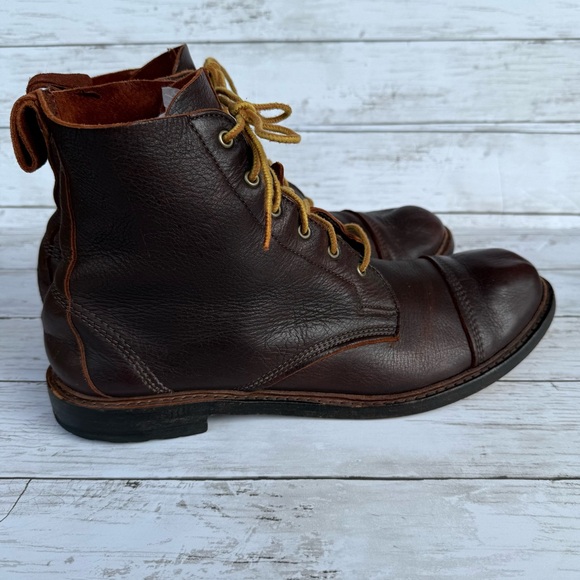 Allen Edmonds Men’s size 13 Normandy Brown Leather Cap Toe Boots - Picture 1 of 14